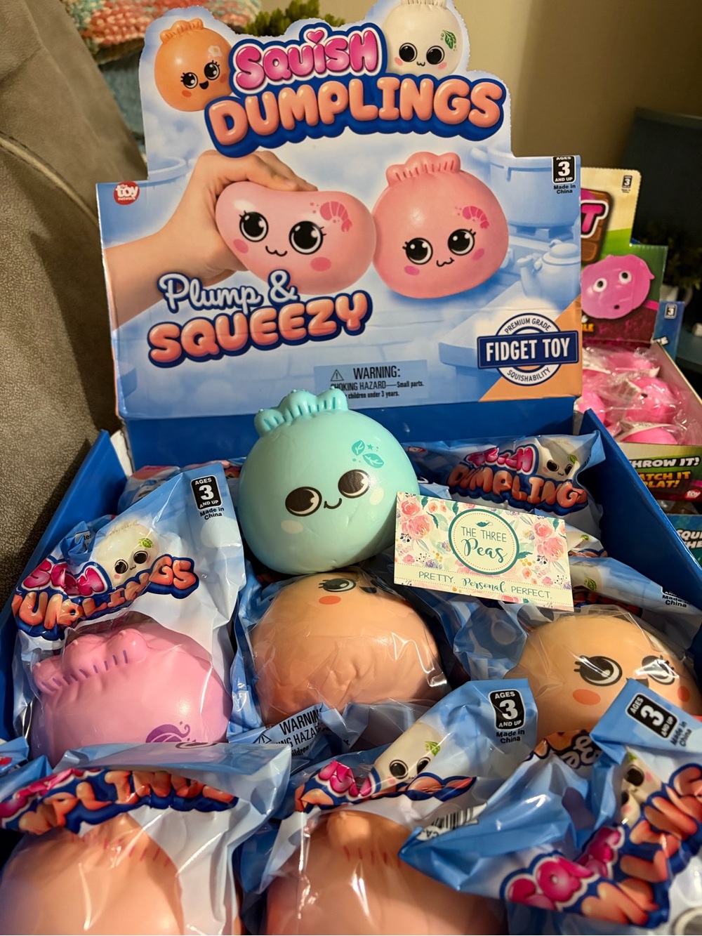 Squish Dumplings Squeezy Fidget Toy - Assorted - Picture 1 of 3